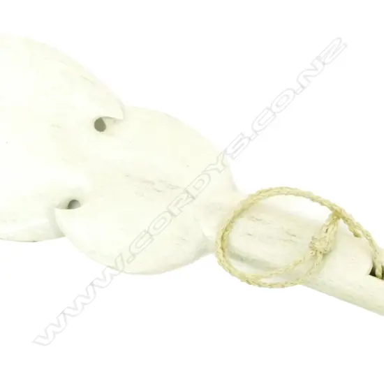 Guy Tuterangiwheu O'Connor contemporary Maori carved whalebone kotiate