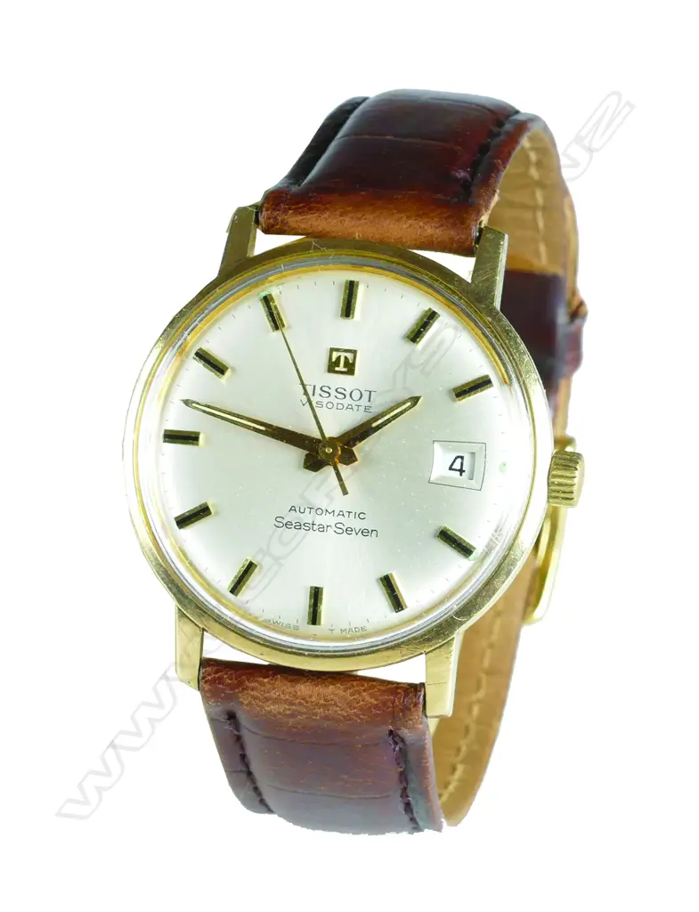 A c.1960 9ct. yellow gold Tissot Seastar Seven gent's wristwatch Image 1++