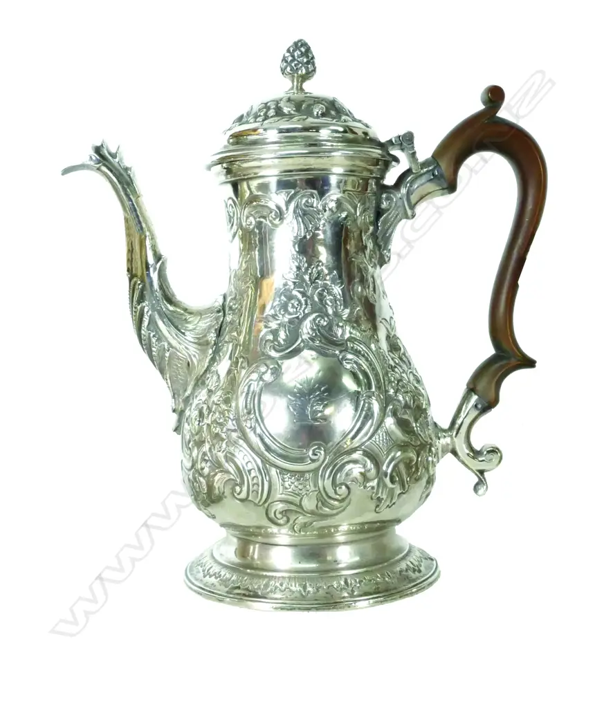 A George III silver coffee pot Image 1++