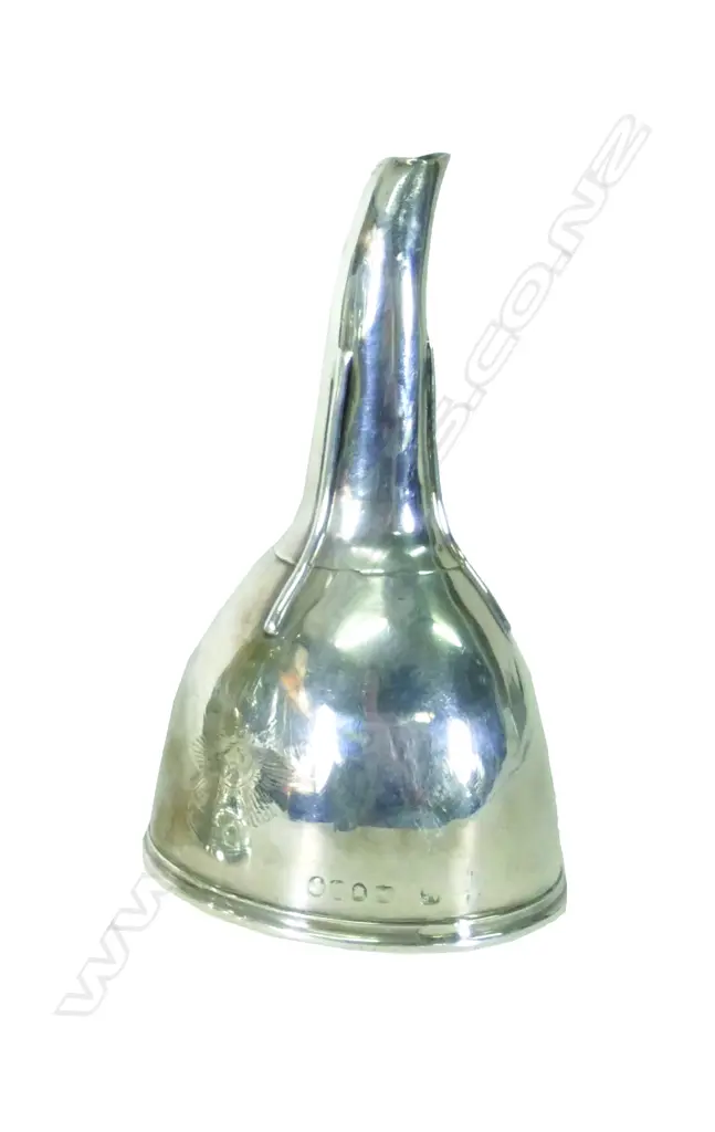 A Victorian silver wine funnel Image 1++