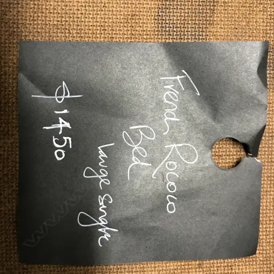 A pair of 19thC mahogany framed single bed ends