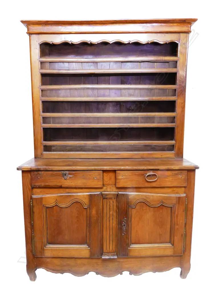 A 19thC French chestnut country kitchen dresser Image 1++