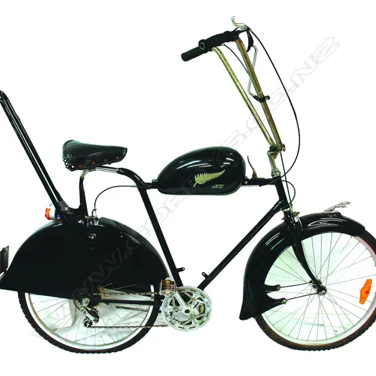 A c.2010 custom made black bicycle
