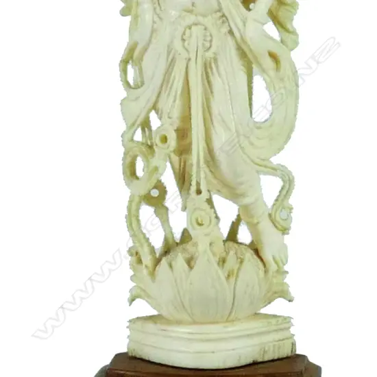 A fine carved Indian ivory goddess figure of Shiva
