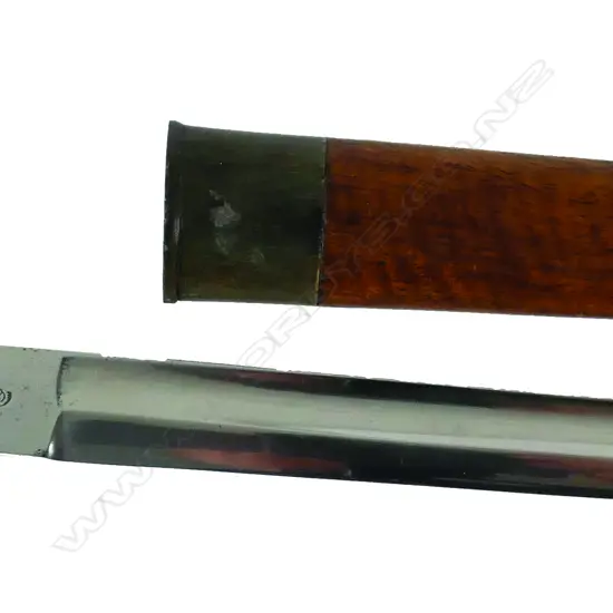 An antler handled Bowie-style knife