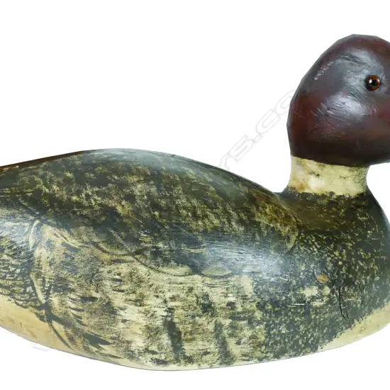 A good Redhead display wooden duck decoy