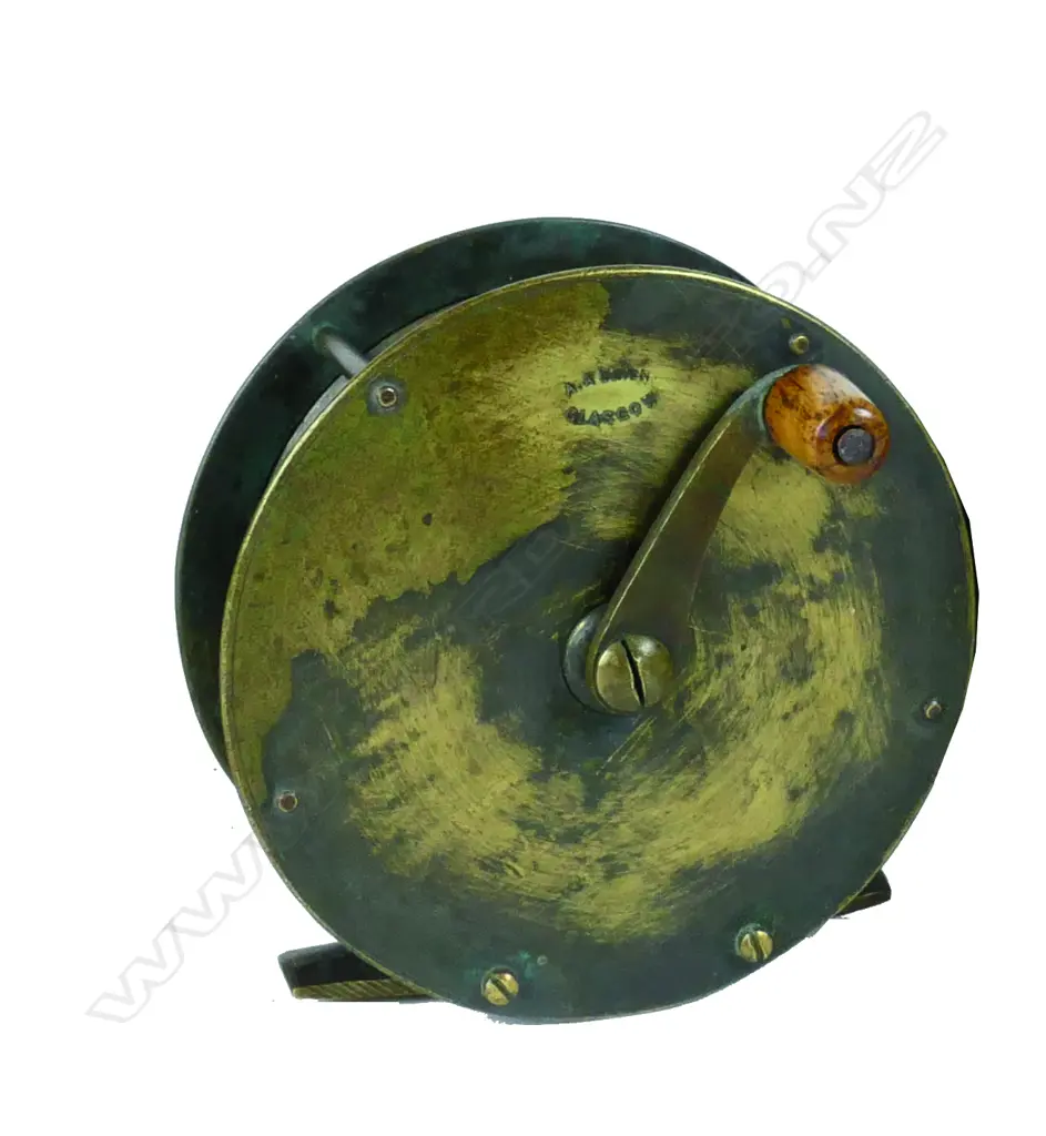 A Victorian 4" A.N. Allan brass salmon fishing reel Image 1++