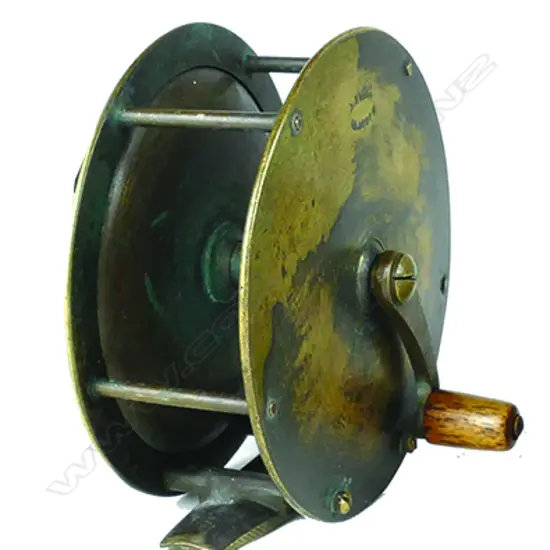 A Victorian 4" A.N. Allan brass salmon fishing reel