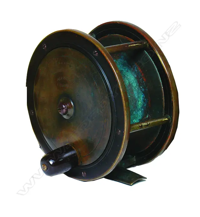 A good 1890 4½" Chevalier Bowness & Bowness brass salmon reel Image 1++