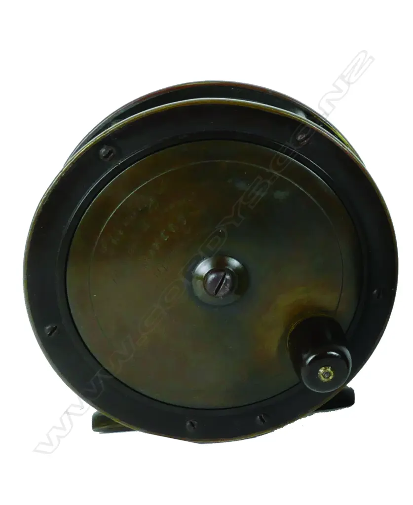 A good 1890 4½" Chevalier Bowness & Bowness brass salmon reel Image 1++