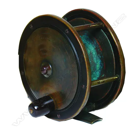 A good 1890 4½" Chevalier Bowness & Bowness brass salmon reel