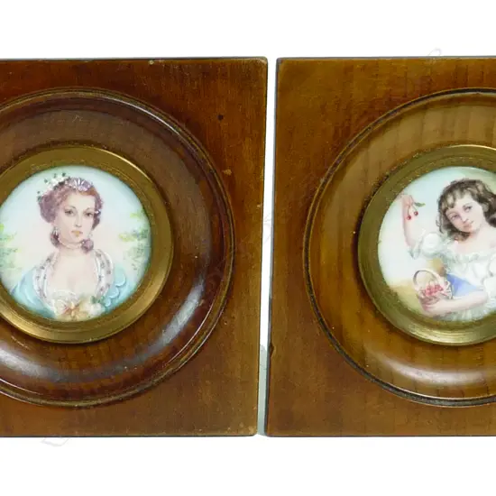 Two European portrait miniature paintings