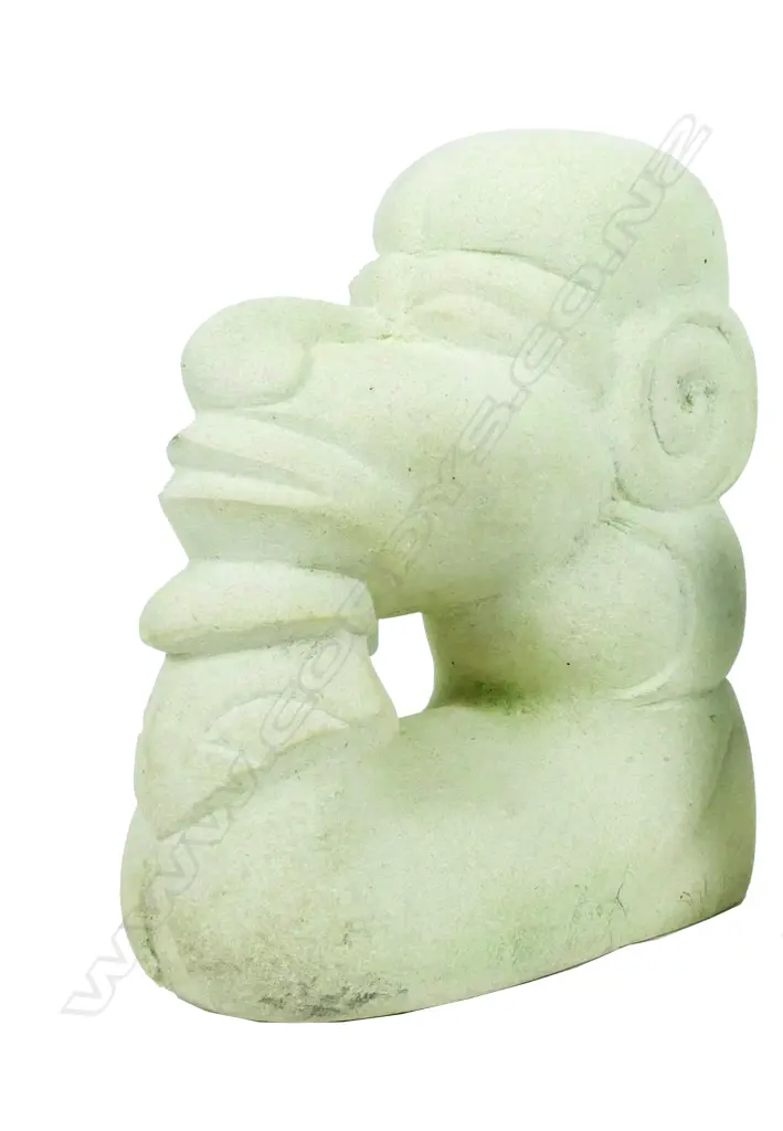 A modern sandstone carved canoe figure head Image 1++