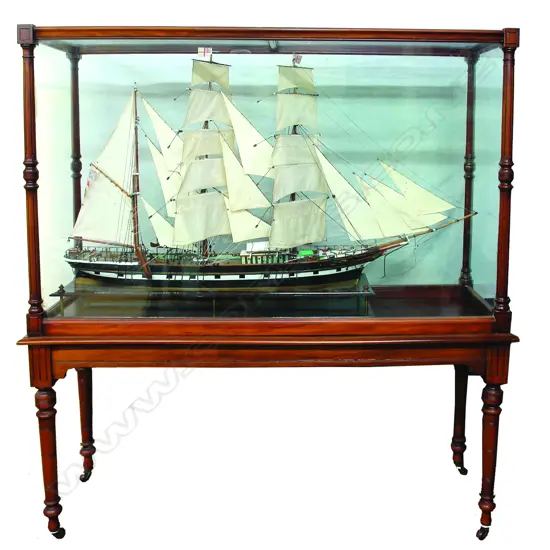 A large scale model of the clipper ship 'Canterbury'