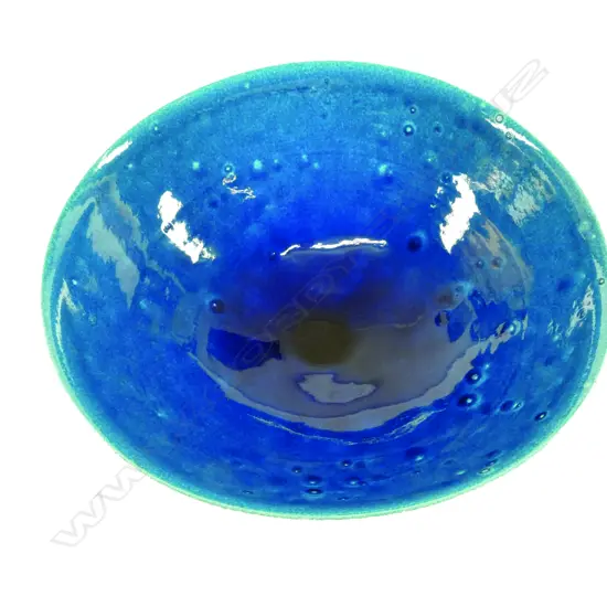 Len Castle blue 'alkaline pool' bowl