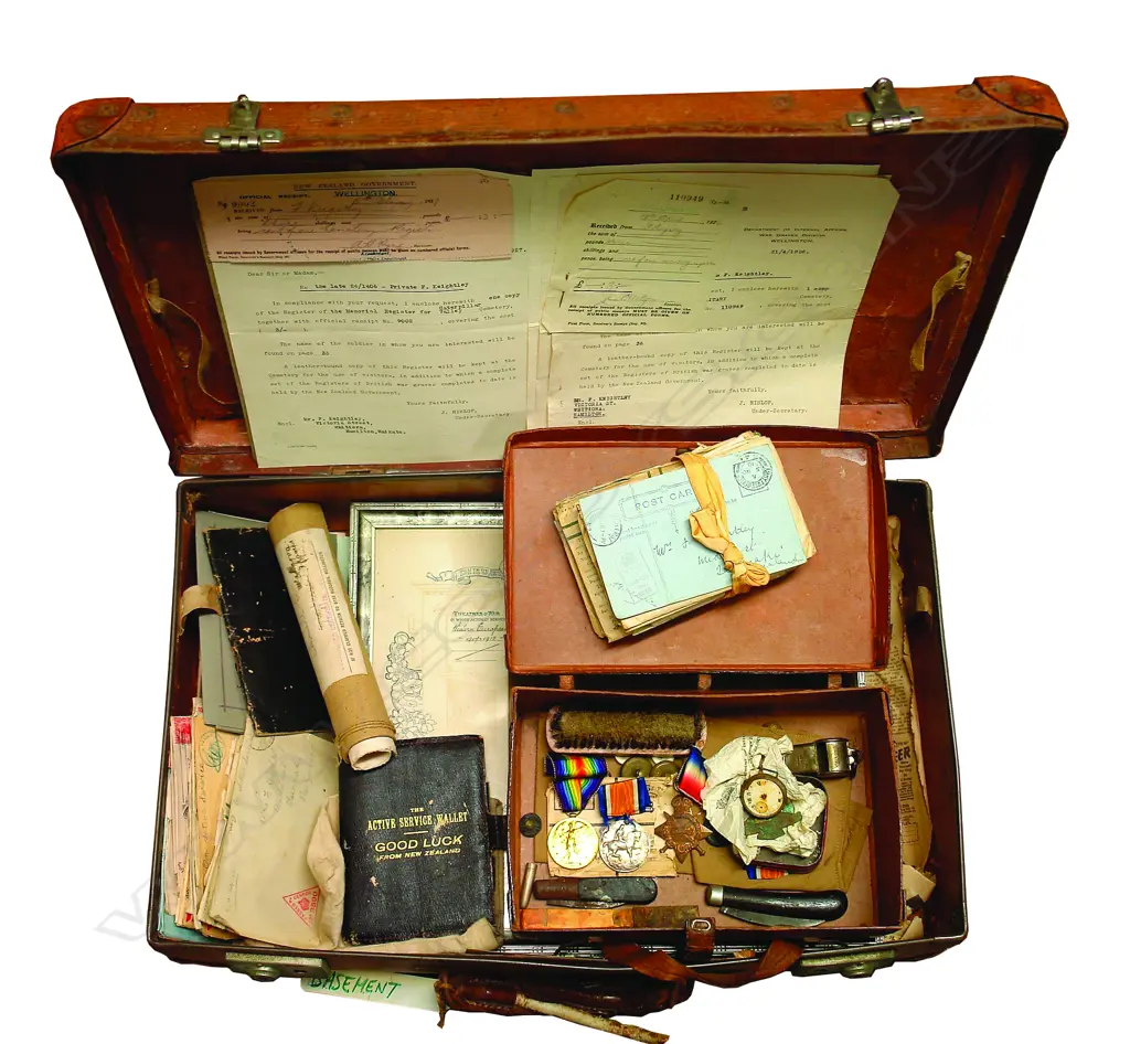 The WWI medals and military archive of N.Z.E.F. Soldier 24/1406 Pvt. Frank Keightley Image 1++