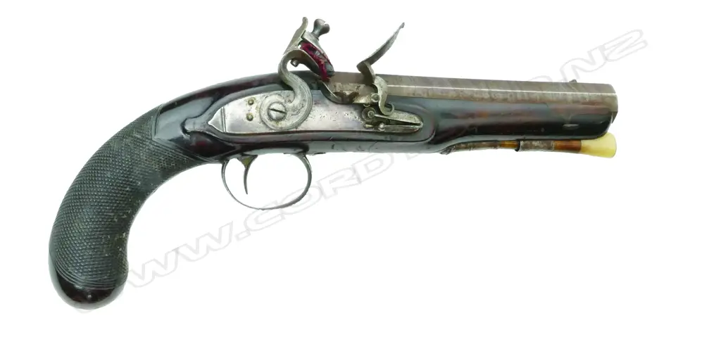 An antique 16 bore flintlock pistol Image 1++