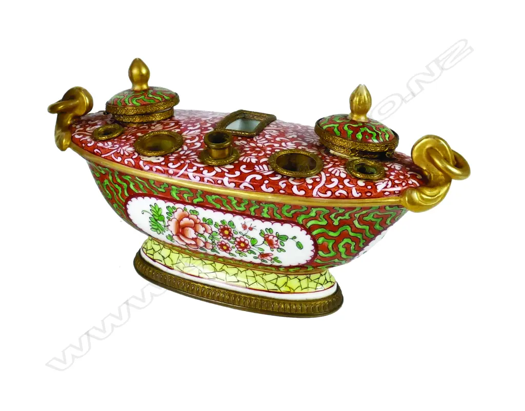 A French porcelain desk inkstand Image 1++