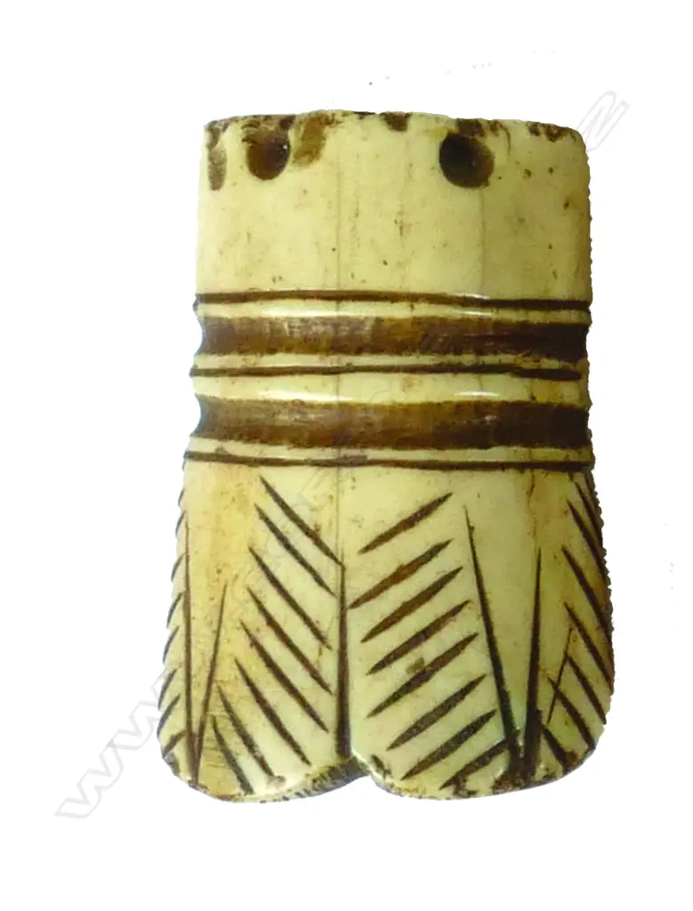 BONE NETSUKE (CICADA SHAPE) Image 1++