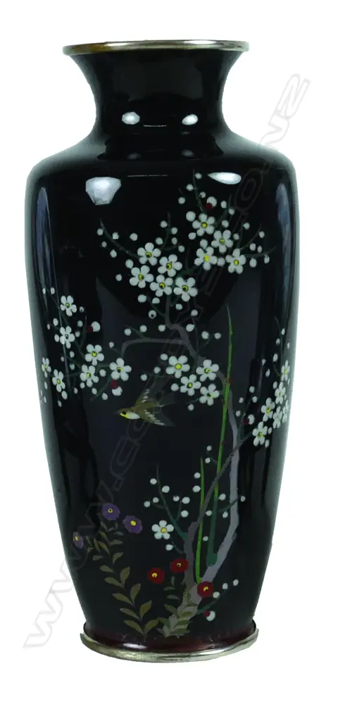 A fine small Japanese cloisonne vase Image 1++