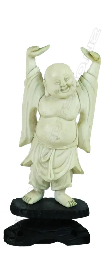 A Chinese carved ivory figure of Buddha Image 1++