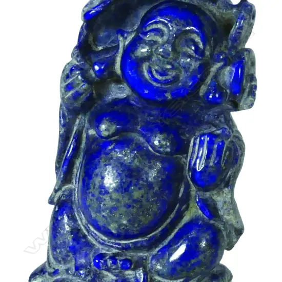 A lapis lazuli carving of Hotei