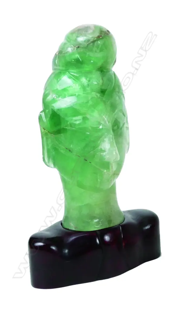A Chinese rock crystal carved  head of Kuanyin Image 1++