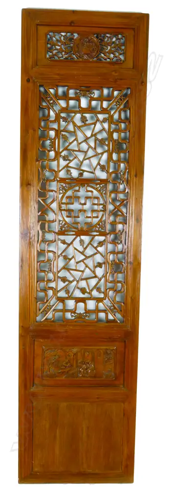A set of four Chinese elm furniture screens Image 1++
