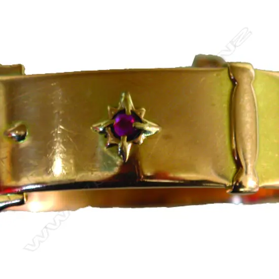 A rare New Zealand colonial heavy 15ct. yellow gold bangle made by E.J.Thompson