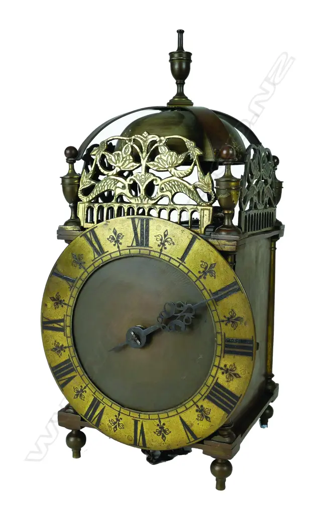 An early brass cased lantern clock Image 1++