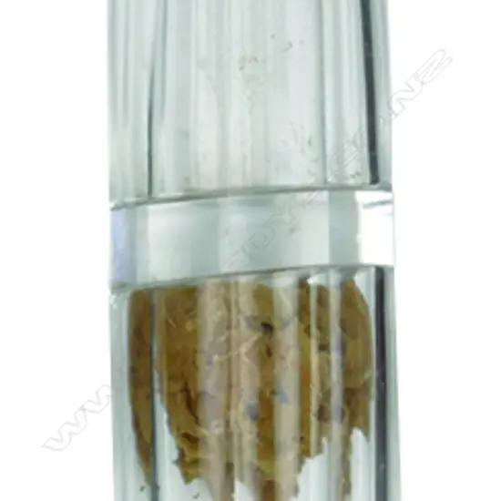 A 19thC silver gilt and clear glass double ended scent bottle