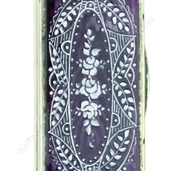 An early 20thC European silver and enamel vanity box