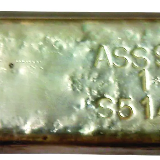 A .999 pure silver ingot weighing 1.000kg