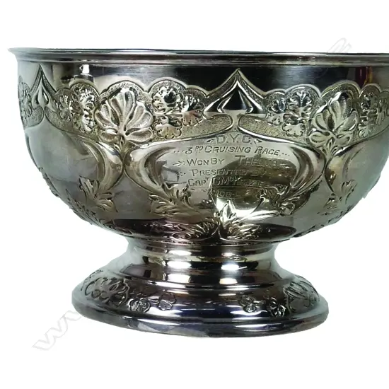 A small Edwardian silver rose bowl