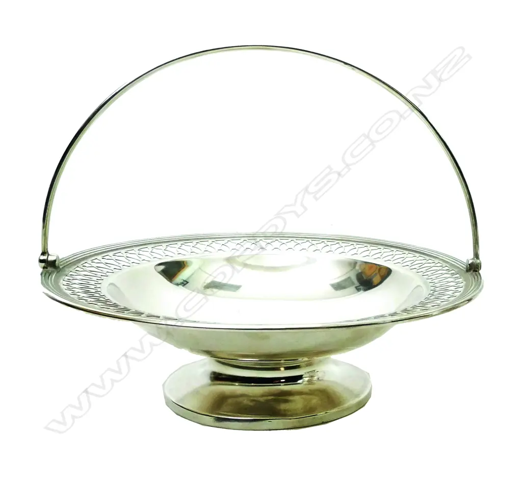 An early/mid-20thC Indian 'Hamilton & Co. Calcutta' swing handled comport Image 1++