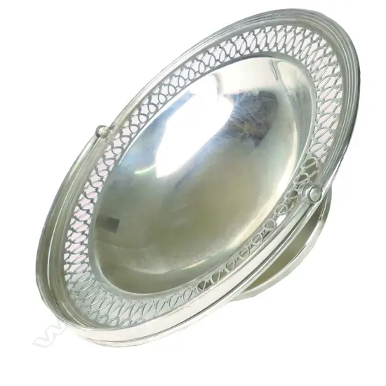 An early/mid-20thC Indian 'Hamilton & Co. Calcutta' swing handled comport