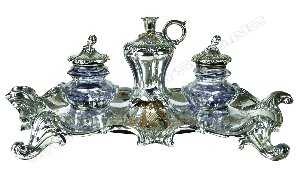 An old Sheffield Plate standish Image 1++