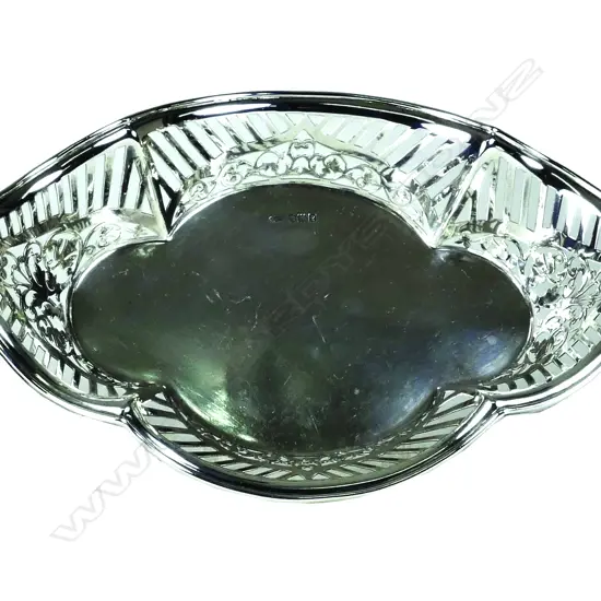 A silver bread basket