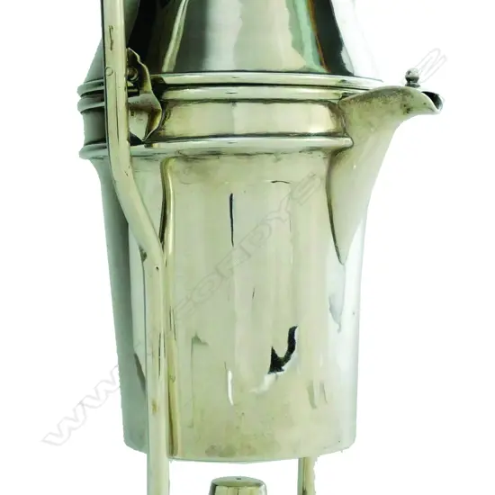 A rare N.Z. early 20thC silver spirit kettle by 'Petersens Ltd'