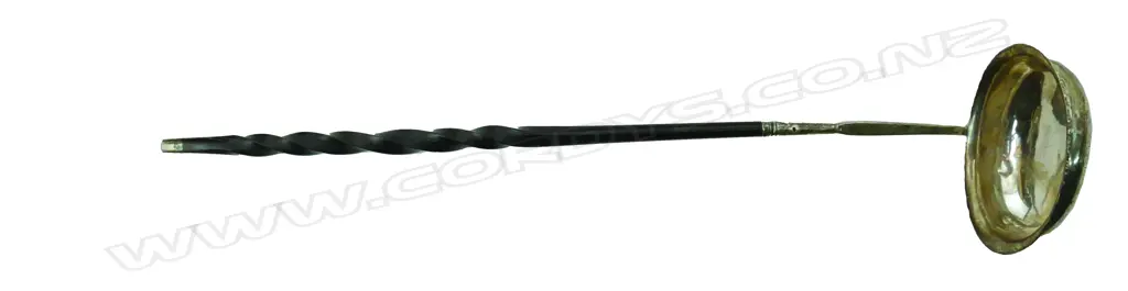 An unmarked silver toddy ladle Image 1++