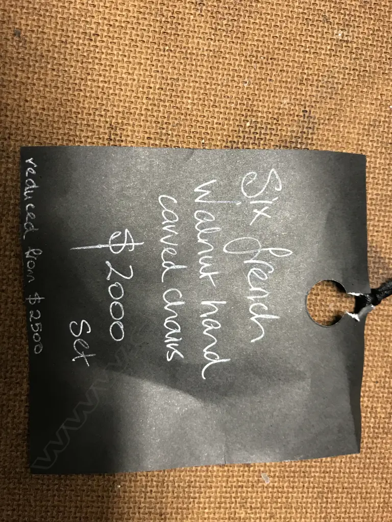 A set of six French carved walnut side chairs Image 1++