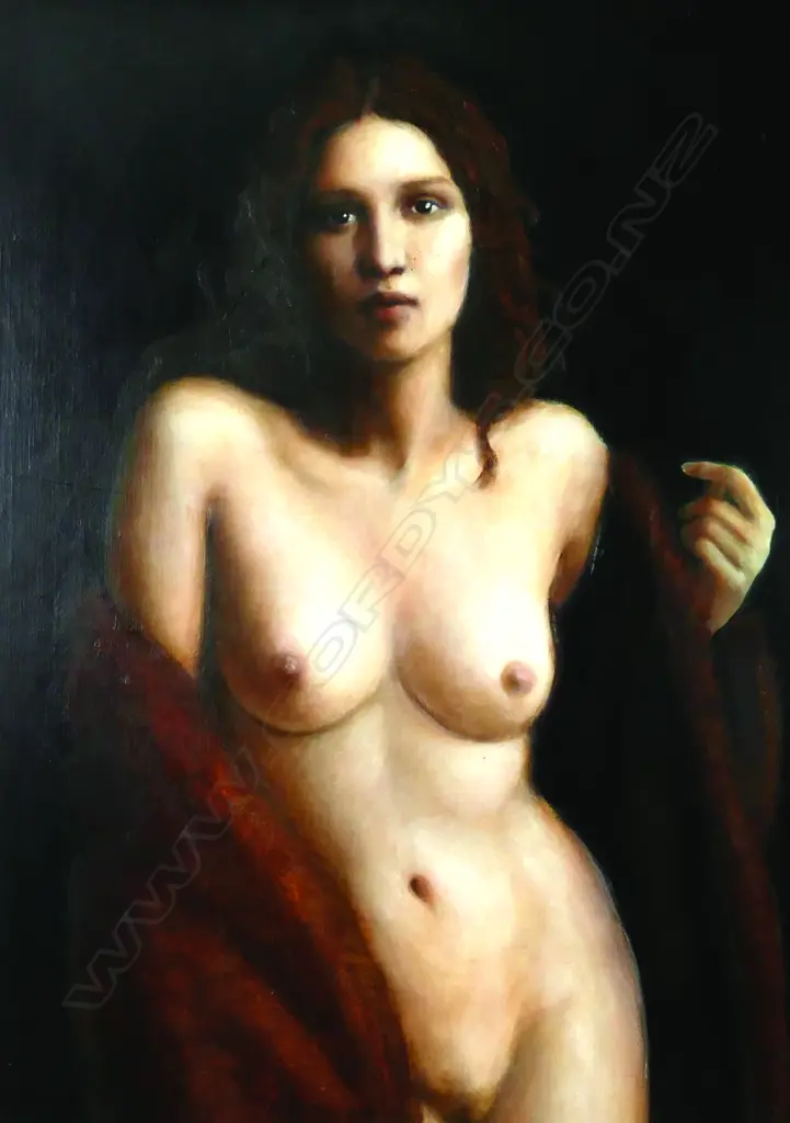 Louise Greig 'Venus in Furs' oil on board Image 1++