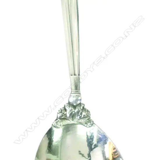 A George Jensen silver Acorn pattern serving spoon