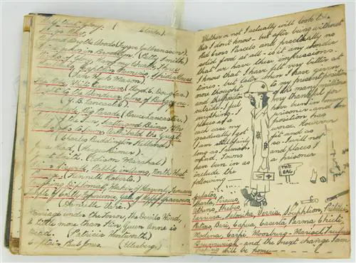 A WWII POW log book of Lieut. Kenneth Joseph Michael Payne Image 1++
