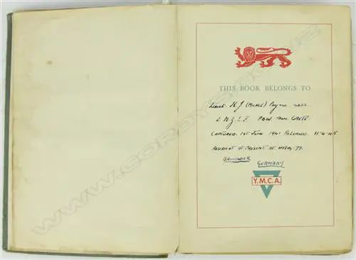 A WWII POW log book of Lieut. Kenneth Joseph Michael Payne Image 1++