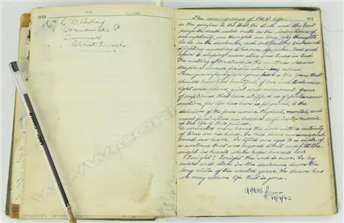 A WWII POW log book of Lieut. Kenneth Joseph Michael Payne Image 1++