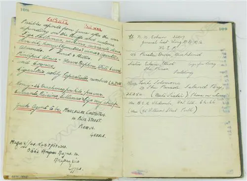 A WWII POW log book of Lieut. Kenneth Joseph Michael Payne Image 1++