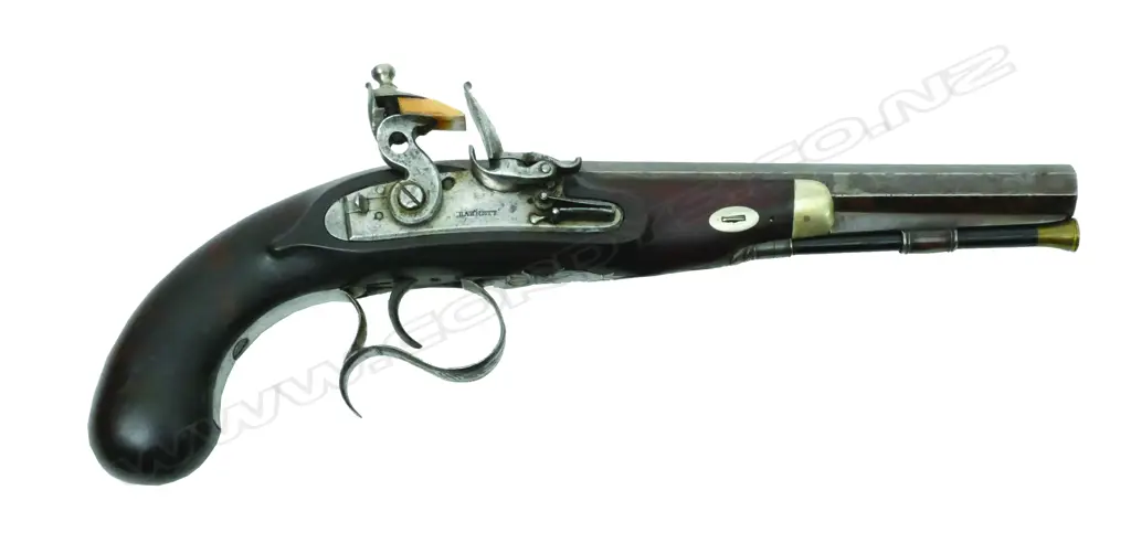 A George III officer's flint-lock pistol by Barnett Image 1++