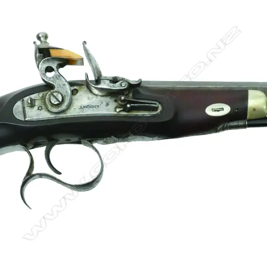 A George III officer's flint-lock pistol by Barnett