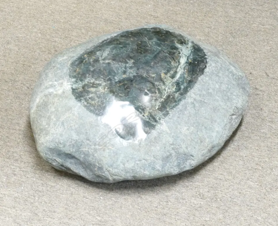 A large greenstone (serpentinite) river worn boulder Image 1++